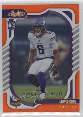 2022 Panini Absolute Rookies Spectrum Orange 8/75 Lewis Cine #184 Rookie RC fm0