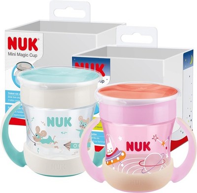 NUK Mini Magic Cup GITD Rosa   Leuchtend, 2er Pack