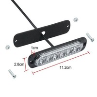 4X 6 LED 12/24V Amber Warnblitz Positionsleuchte Blinkleuchte Stroboskop Leiste