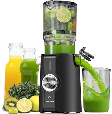 LINKChef Cold Press Juicer Machines for Vegetables and Fruits, 4.35'' Wide Chute