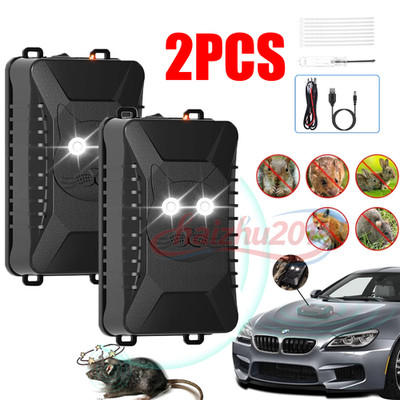 2 Packs Under Hood Repeller Ultrasonic Rat Deterrent Keep Mice Cat Away from Car