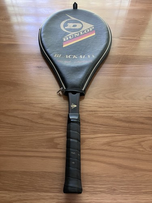 #ad #ad Vintage Dunlop Black Max Tennis Racket w Case Mid Size Graphite $34.99