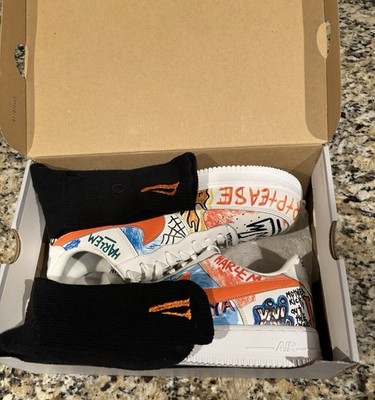 S11 New Nike Air Force 1 Custom Graffiti Vlone/Harlem Inspiration 