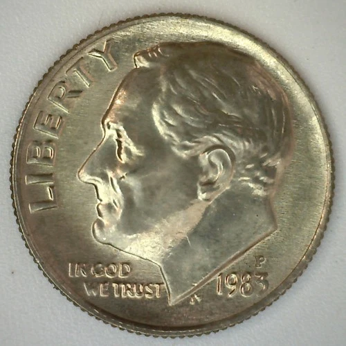 1983 P Roosevelt Dime Coin Uncirculated Ten Cents UNC 10c