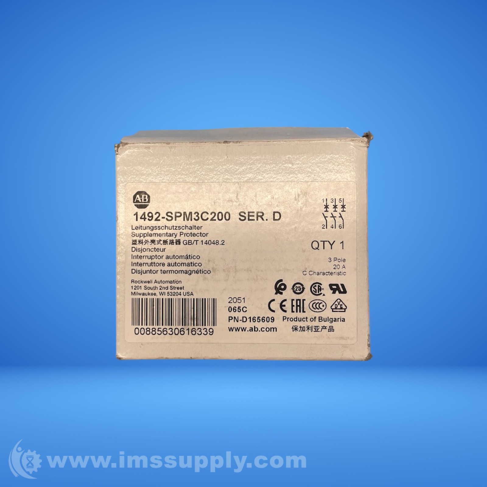 Rockwell Automation 1492-SPM3C200 Circuit Breaker FNOB