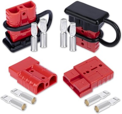 Anderson Connector 4 Pcs, 50 Amp 12-36V Battery Quick Connect/Disconnect Plug Ki