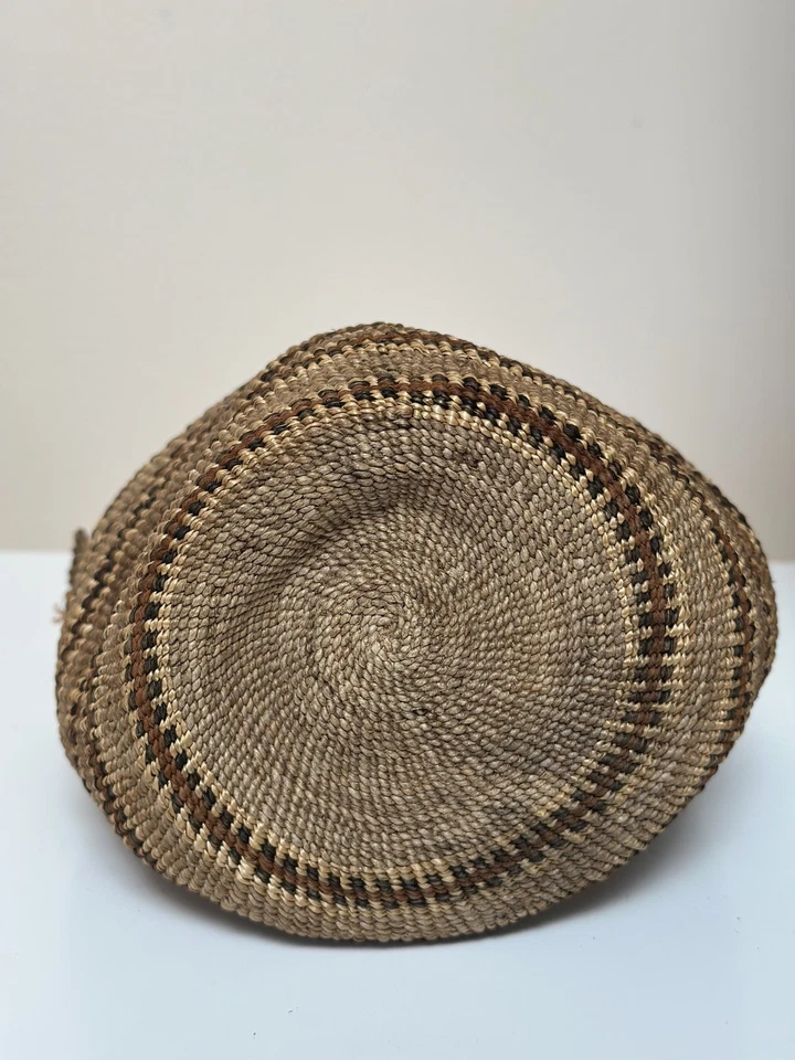 "Antigua cesta de carga apache occidental - tejido fino trenzado con cordón trenzado 5"" x 4""" Foto 2 de 4