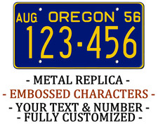 Oregon 1960 METAL EMBOSSED License Plate Personalized Custom Car Auto REPLICA
