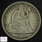 1868-P Seated Liberty Dime — photo from another recent sale