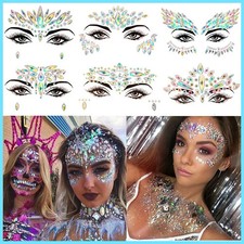 3D Rhinestone Bright Face stickers for festival Glitter Makeup Jewelry Sticker