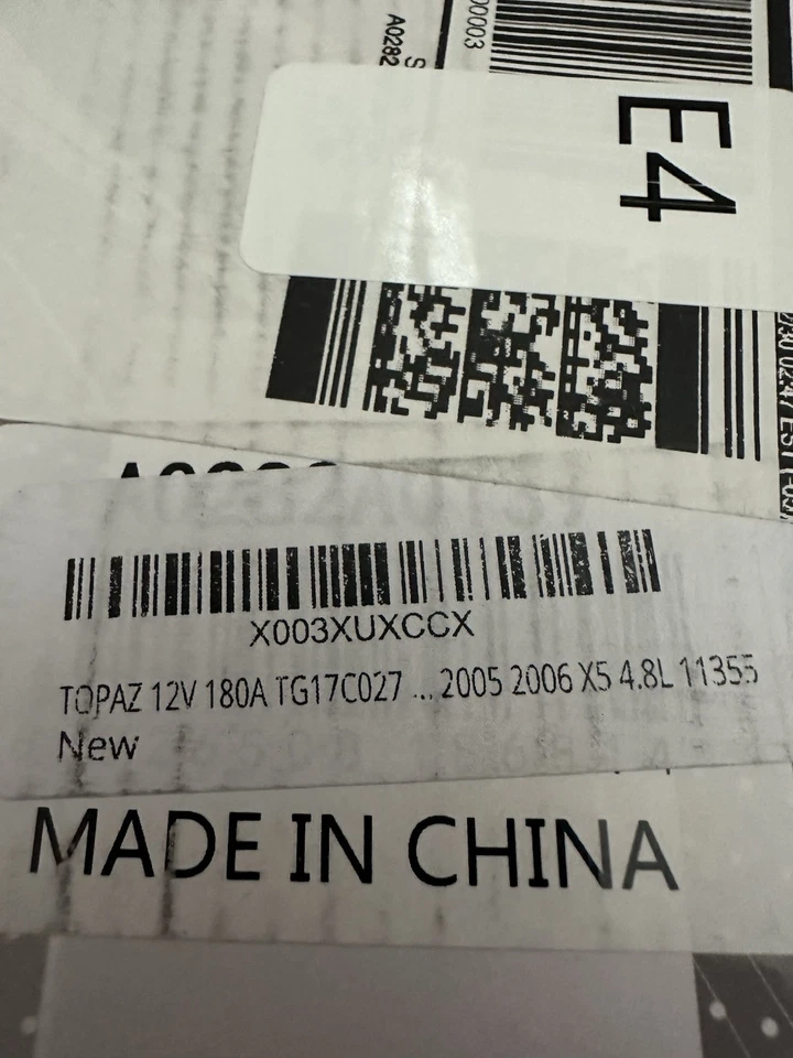 Alternador 12V 180A para BMW 30Ci 325i 325Ci X3 530i 525i 330xi 330i 330Ci Ge3 Foto 2 de 4