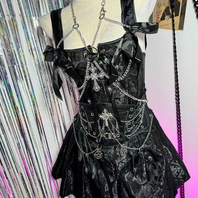 Punk Rock Emo Gothic Kleid E-Girls Grunge Harajuku Y2K TOPS Goth Kawaii
