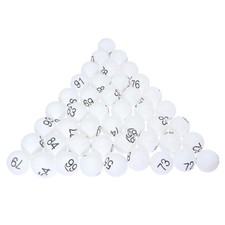 100pcs Plastic Raffle Number Balls Table Tennis Balls 4cm Numbered Bingo Ball...