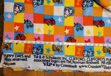 Clifford's Puppy Days themed fabric licensed by Cranston. 2 yds x 60 in.