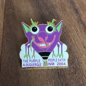 Vintage Purple People Eater 2004 Hot Air Balloon Fiesta AIBF Lapel Hat Pin