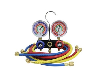 2-Way Manifold Gauge Set w/ 3-1/8'' Gauges - Fit For R410A/R22/R404A, 60'' Hoses