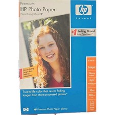 HP Premium Photo Paper, Glossy 4x6 60 Sheets Inkjet Paper Sealed