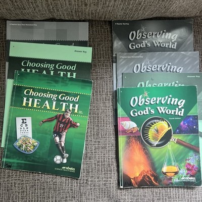 Abeka Observing God's World 4th Edition Student Text And  Choosing Good Health