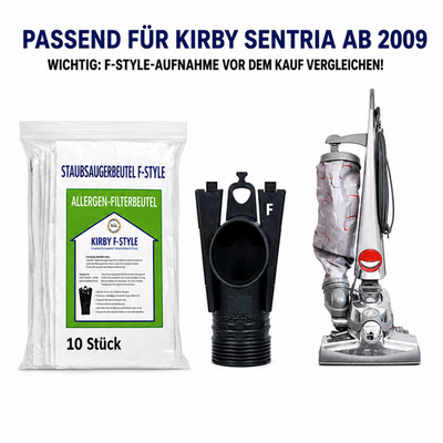 10 Staubsaugerbeutel F-Style passend für Kirby Sentria Allergiker