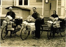 CPM AK MAIL DELIVERY BY BICYCLE FINLAND (1514...