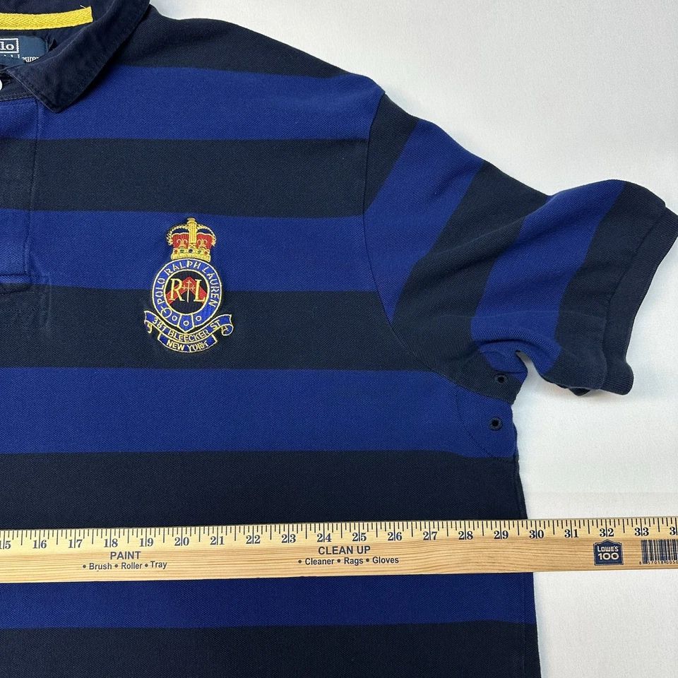 Polo Ralph Lauren Shirt Men's 4XB Big Blue 1st Division R.L Regiment Rugby - Image 3 of 4