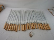 Cosblank 24 Set, 41" Clear Wedding Stick Umbrellas with Wooden Handles