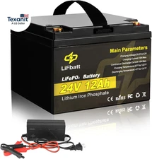 24V 12Ah Lifepo4 Battery Lithium Iron Phosphate Rechargeable Battery 4000+ Deep 
