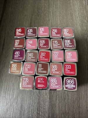 Lot of Any Two Maybelline Cream Lipstick Assorted Shades - Please Read Desc