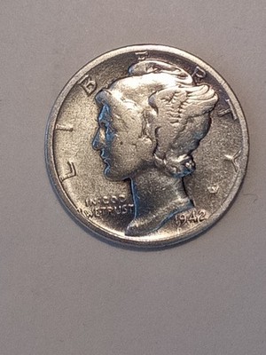 1942 D Mercury Dime, #2, light wear on high spots