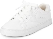 New The Children's Place Boy's White Low Top Sneakers 6 M Toddler