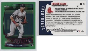 2023 Topps Chrome Youthquake Green Refractor /99 Triston Casas #YQ-24 Rookie RC