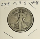 1919-S VG++ Walking Liberty Silver Half Dollar