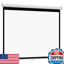 Vevor Manual Projector Screen 72 Inch 43 4K 1080 Hd Retractable Pull Down