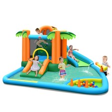 7 in 1 Inflatable Water Park with Slide Trampoline Ball Pit for Kids Ages 3-10