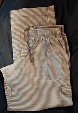 Happy Chef Ladies Chef Pants XL Draw String Black White Cook Restaurant