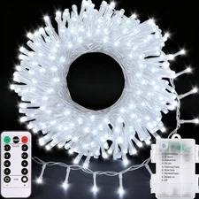 echosari LED String Lights, 100 Battery Operated Fairy 1 Pack, Cool White 