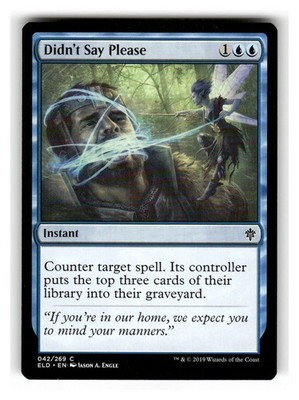 Didn't Say Please 42 Common Throne of Eldraine Magic: The Gathering Near Mint