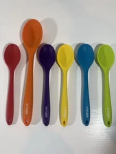 Vituer Silicon Serving Spoons 6pc Red Blue Green Orange Yellow Purple