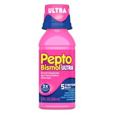 Pepto Bismol Ultra Liquid 8 Fl Oz 5 Symptom Stomach Relief Nausea Heartburn I...