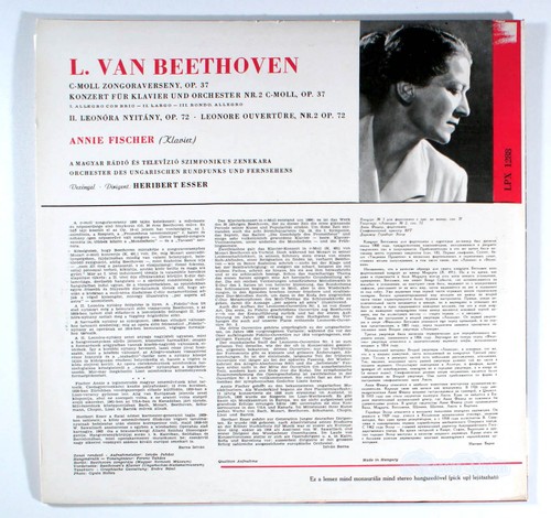 Annie Fischer - Klavierkonzert (1966) Vinyl LP • IMPORT • Beethoven - Imagen 2 de 2