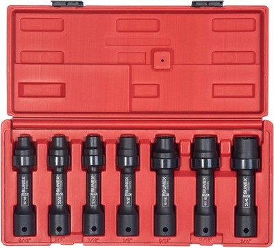 SUNEX TOOLS 2696 1/2-Inch Drive SAE 12-Point Driveline Socket Set, 7 Piece