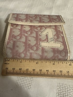 AUTHENTIC CHRISTIAN DIOR PINK NO 1 TROTTER BIFOLD COMPACT WALLET