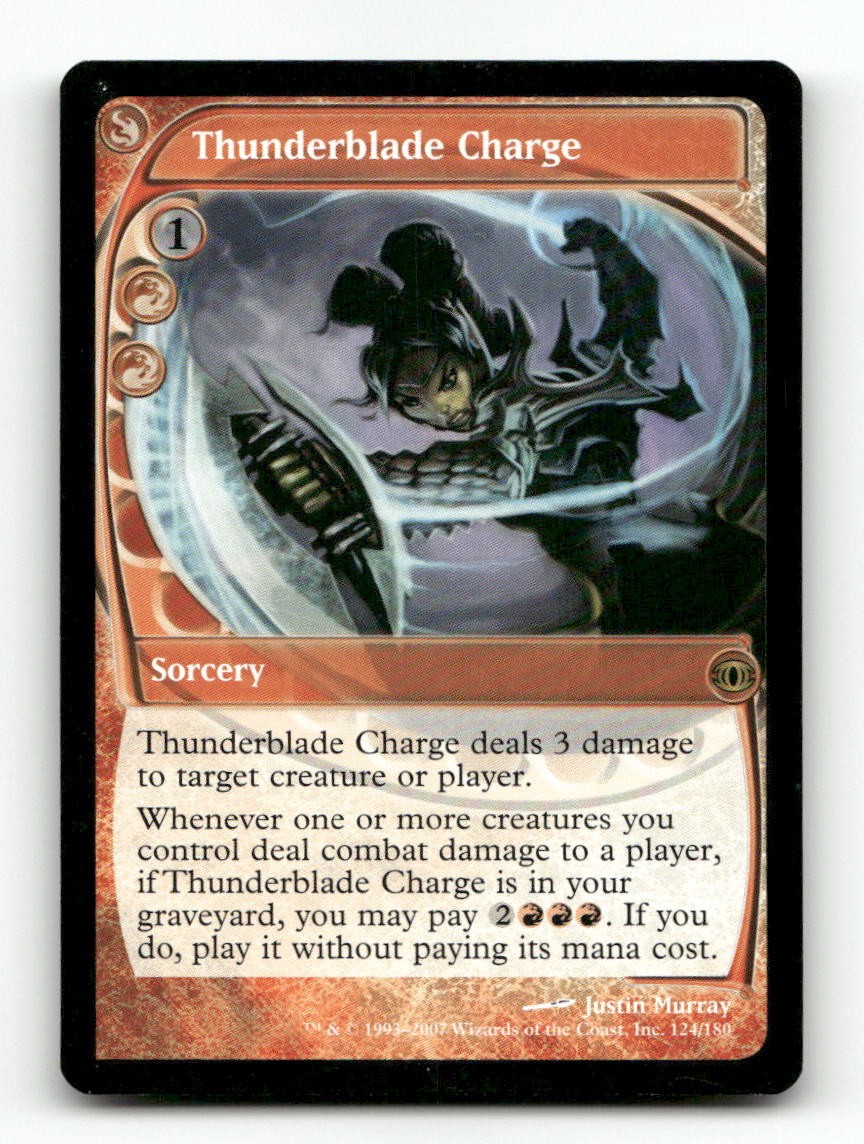 Thunderblade Charge 124 Rare Future Sight Magic: The Gathering Lightly Played