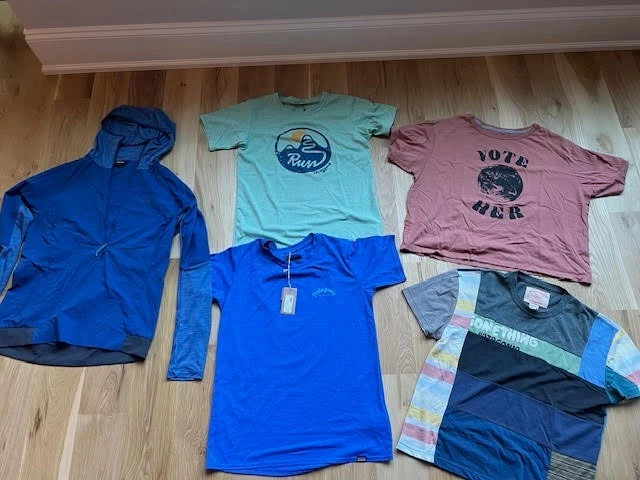 Lot of 5 Patagonia Womens Trail Running Shirts Lightweight Jacket w Hood Md/Sm