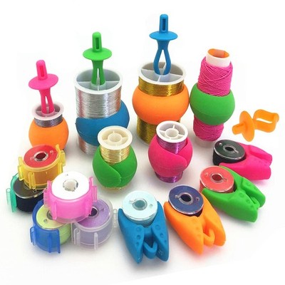 70 PCS Thread Spool Huggers Savers Bobbin Holders Clamps Small Sewing Clips