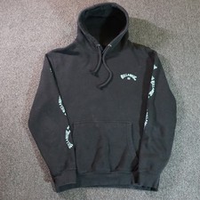 Billabong Surfwear Y2k Graphic Black Hoodie Medium