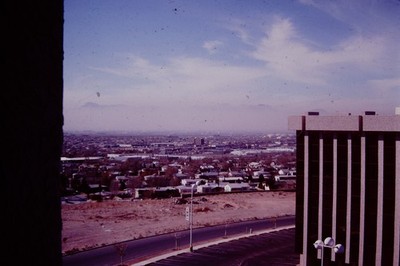DEC 1977  View From Grande Royal Hotel In El Paso Texas Kodachrome Slide CJ-B