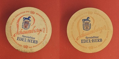 Schaumburger Spezial Edel-Herb Brauerei Bierdeckel Bier