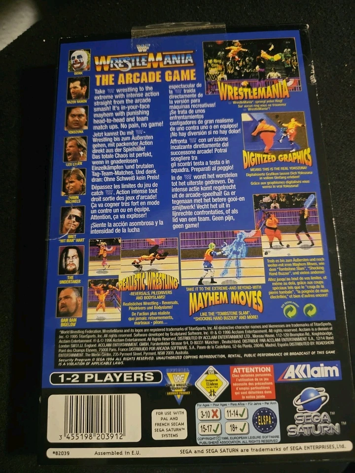 SEGA Saturn - WWF Wrestlemania: The Arcade Game - PAL - OVP komplett -NEU - Bild 4 von 4