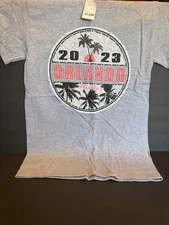 New 2023 Orlando Florida Palm Trees Men's Gildan Ultra Cotton HTR T-Shirt Size S